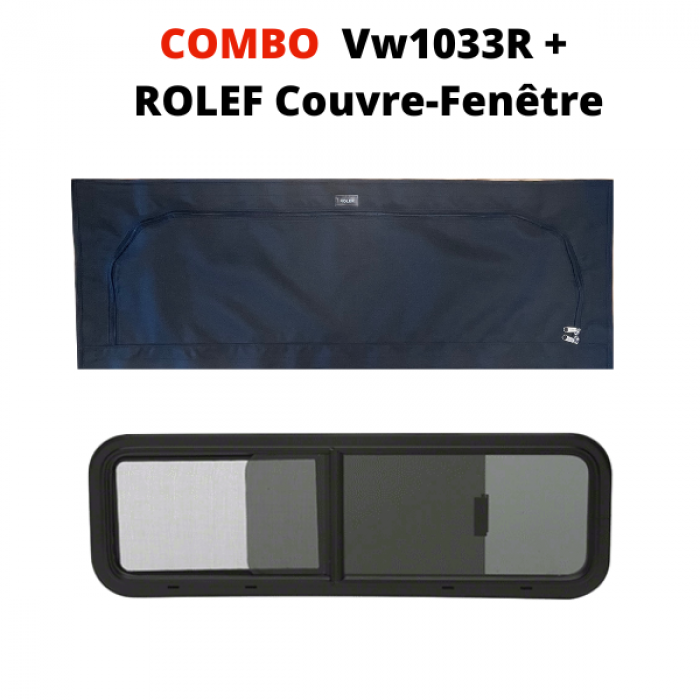 COMBO -ROLEF + Coulissante 33 7/8 x 10 7/8 ( 33 x 10 ) Droite